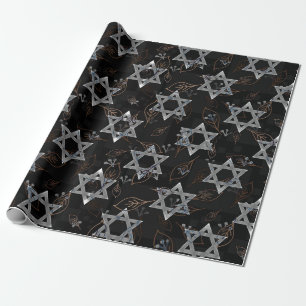 Svart Silver-judisk stjärndesign, Pappra Presentpapper