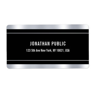 Svart Silver-mall Elegant Modern glamour Fraktsedel