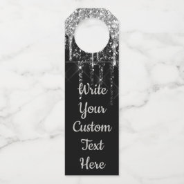 Svart Silverjubileum Party Födelsedagspresent Vin