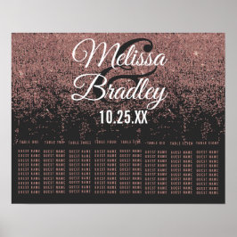 Svart sittdiagram för ro i Glitter Poster