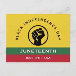 Svart självständighetsdag Juneteenth 1865 Böjd tex Vykort