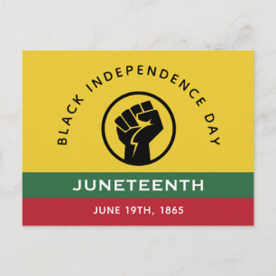 Svart självständighetsdag Juneteenth 1865 Böjd tex Vykort