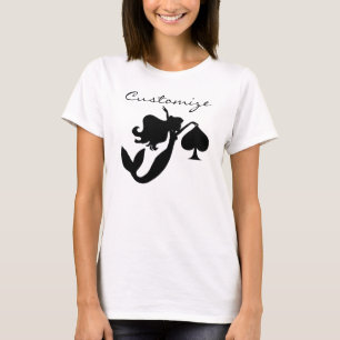 Svart Sjöjungfru Silhouette Thunder_Cove T Shirt