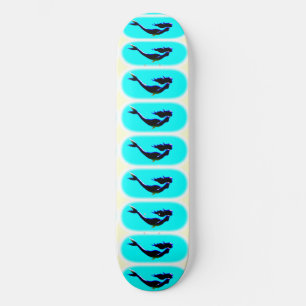 Svart sjöjungfru simmande skateboard bräda 19,5 cm