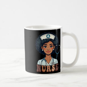 Svart Sjuksköterska Afro Melanin Svarta Historik M Kaffemugg