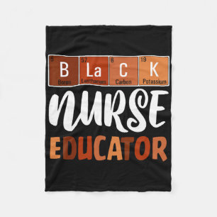 Svart sjuksköterska pedagog melanin afroamerikansk fleecefilt