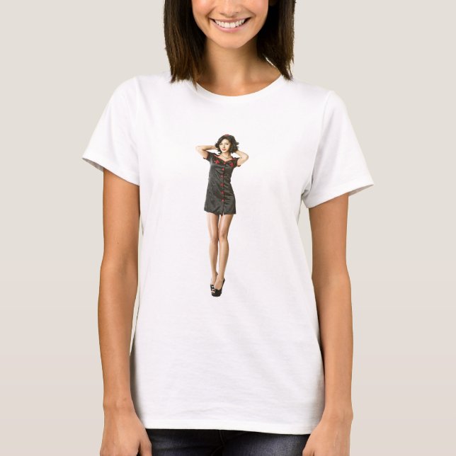 Svart sjuksköterska tee shirt (Framsida)