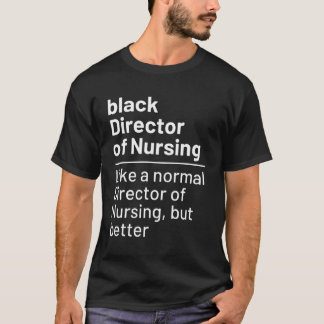 Svart sjuksköterskechef t shirt