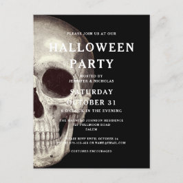 Svart skal-Vuxen-Halloween-inbjudan Vykort