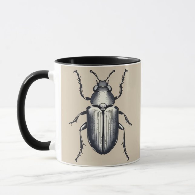 Svart skalbagge mugg (Vänster)