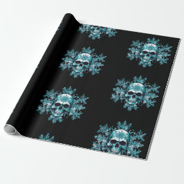 Svart skallsnowflake Julomepning papper Presentpapper