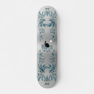 Svart skateboard Deck, Svan