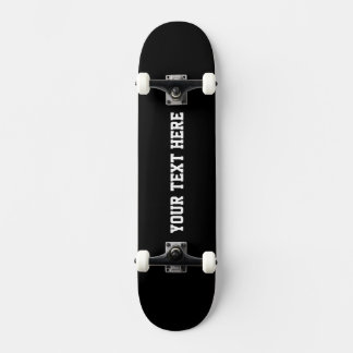 Svart skateboard för anpassningsbar Text