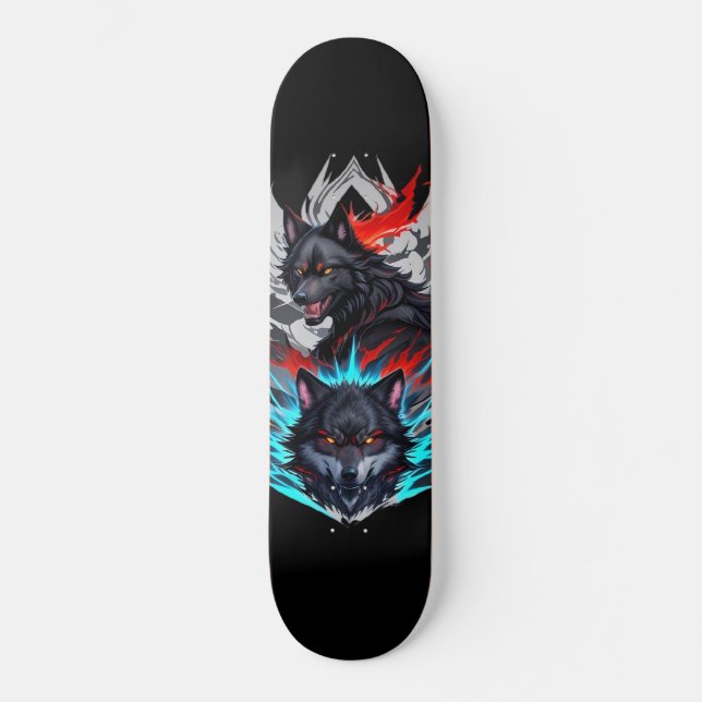 Svart Skateboard med Varger design (Framsida)