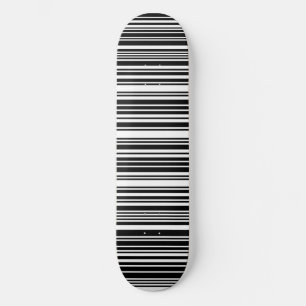 Svart Skateboarddäck med streckkod Old School Skateboard Bräda 18 Cm