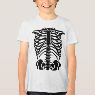 Svart skelett revben bur t shirt