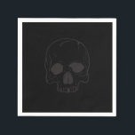 Svart Skelett Rockstjärna Cool Svart Födelsedagsfe Pappersservett<br><div class="desc">Anpassa med valfri text. Matchande artiklar finns tillgängliga i denna kollektion.</div>