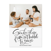 Svart Skickar kärlek från vår bubbla till din Foto