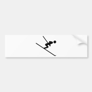 svart skida-banhoppning symbol bildekal