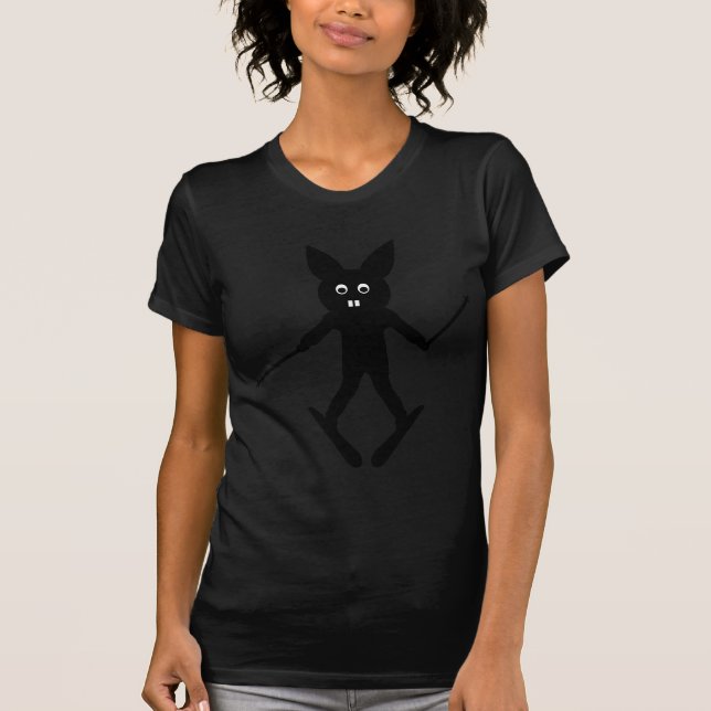 svart skierkaninsymbol t-shirt (Framsida)