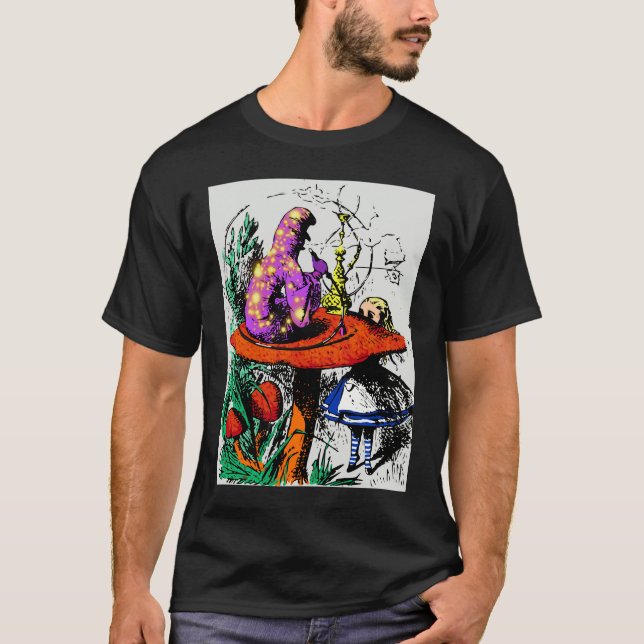 svart skjorta för hookah 4 tee shirt (Framsida)