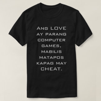 Svart skjorta för Hugot linjer Tee Shirt