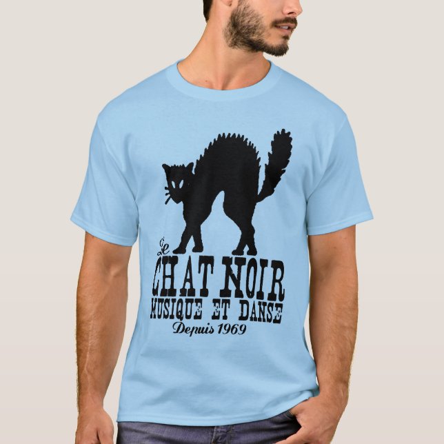 Svart skjorta för katt T T-shirt (Framsida)