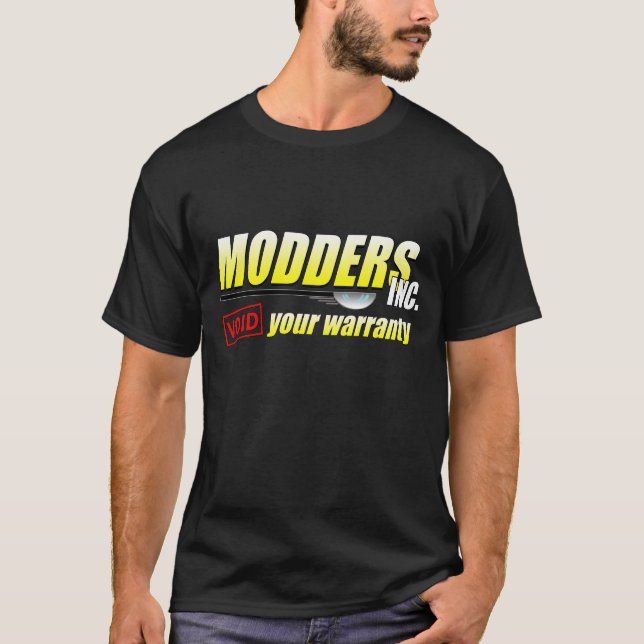 Svart skjorta för logotyp Modders-Inc Tee (Framsida)