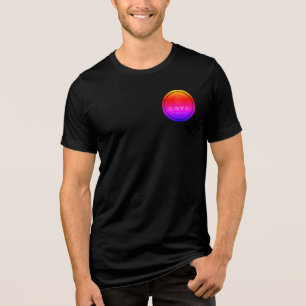 Svart skjorta med logotyp med flera färger t shirt