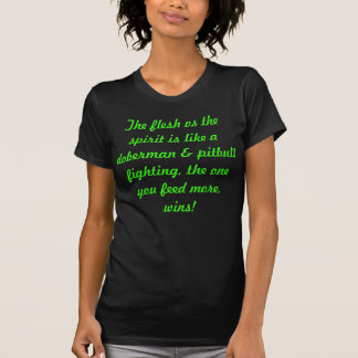 Svart skjorta med neonskript Grönt T Shirt