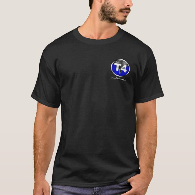 Svart skjorta T4 Tee Shirt (Framsida)