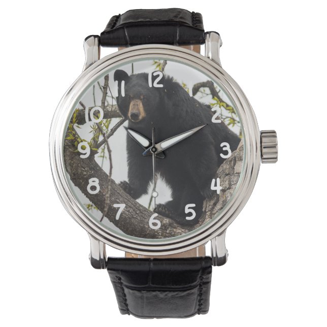 Svart skjut armbandsur (Framsida)