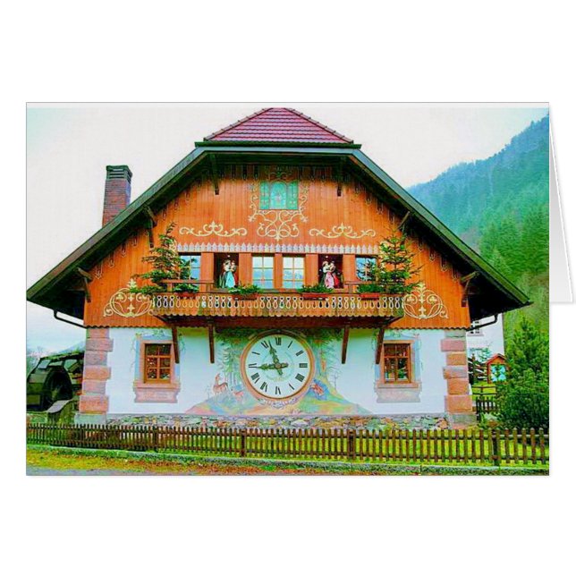 SVART SKOG, TYSKLAND HÄLSNINGSKORT (Framsidan Horizontal)