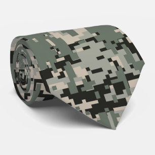 Svart skogDigital Camo mönster Slips