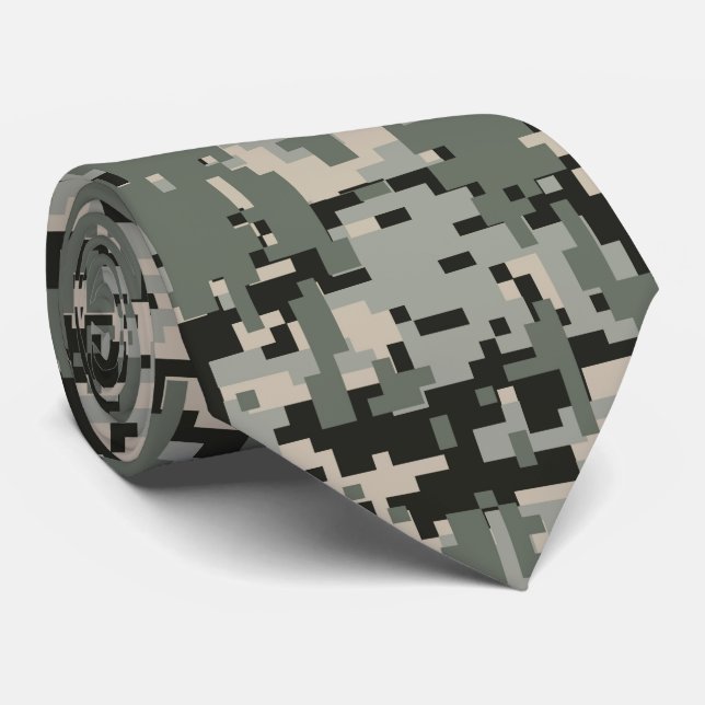 Svart skogDigital Camo mönster Slips (Rullad)