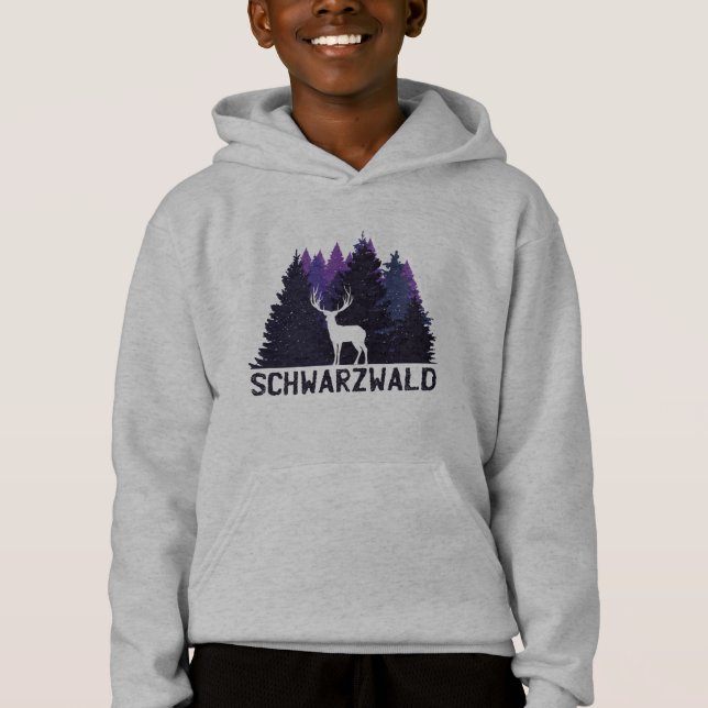 Svart skogshjort t shirt (Framsida)