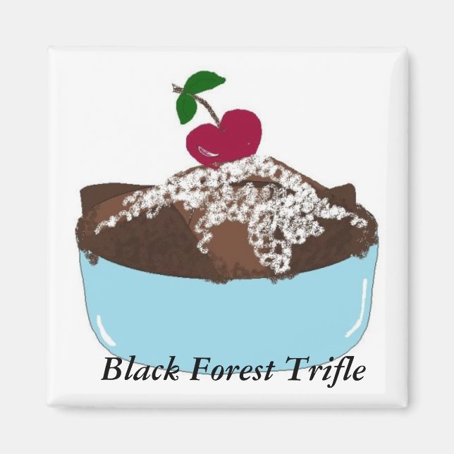 Svart skogstrifle magnet (Framsidan)