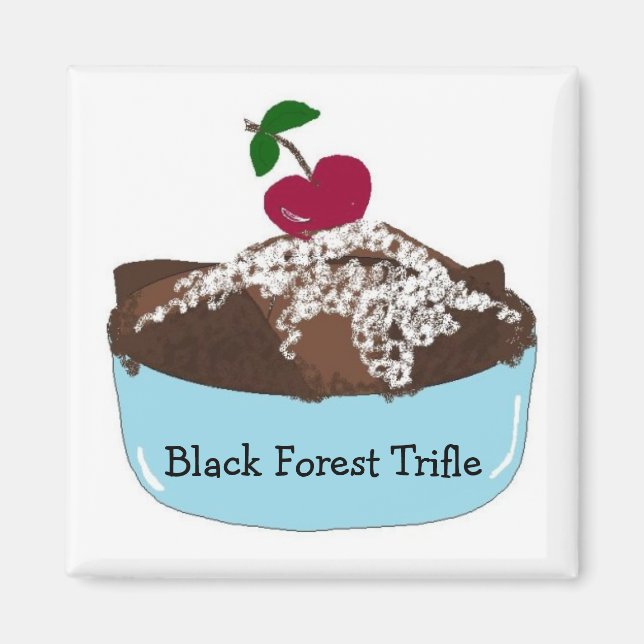 Svart skogstrifle magnet (Framsidan)