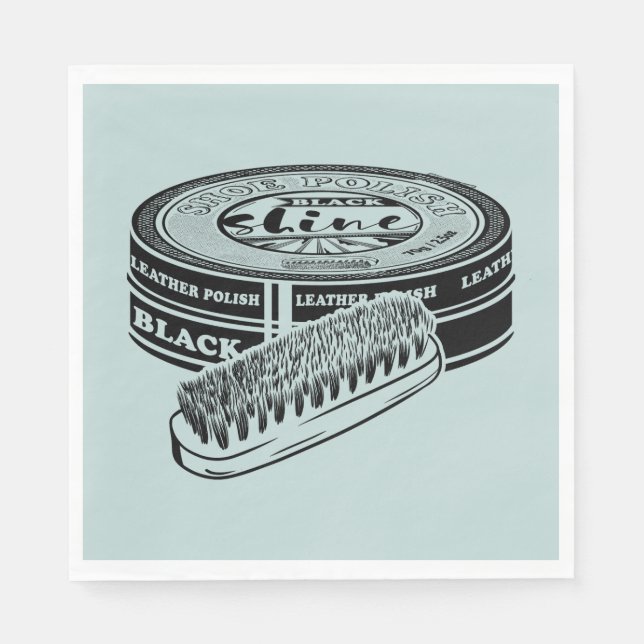 Svart skokarrot pappersservett (Framsidan)