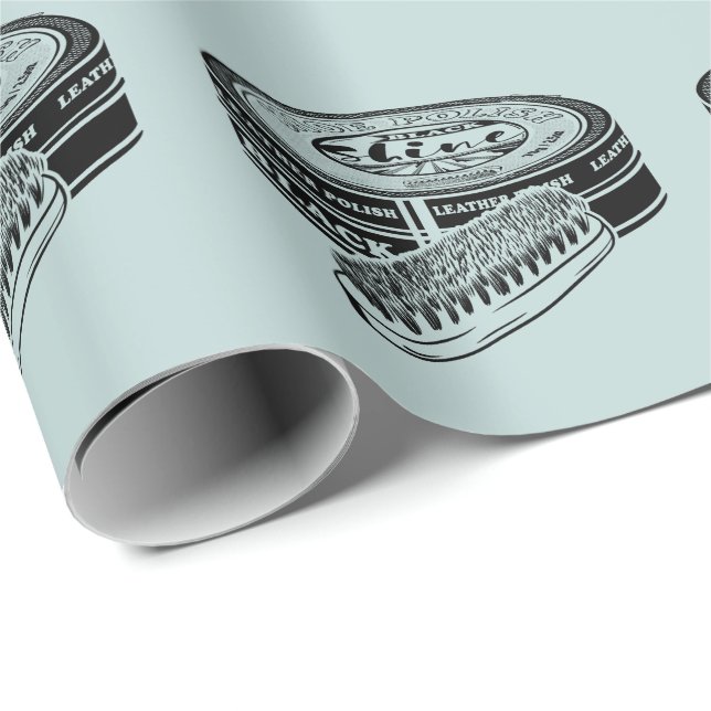 Svart skokarrot presentpapper (Rullad Hörn)