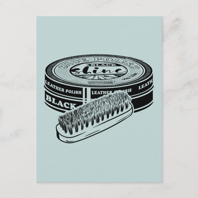 Svart skokarrot vykort (Framsida)