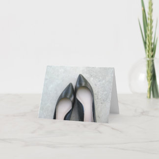 Svart skon - hälsningskort kort