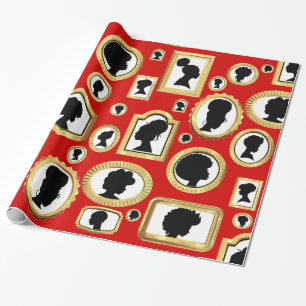 Svart skönhet vintage african cameo presentpapper