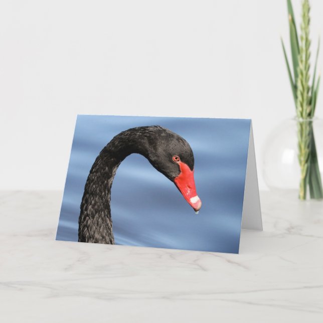 Svart skönhethälsningkort kort (Framsida)