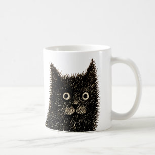 Svart skorpig katt kaffemugg