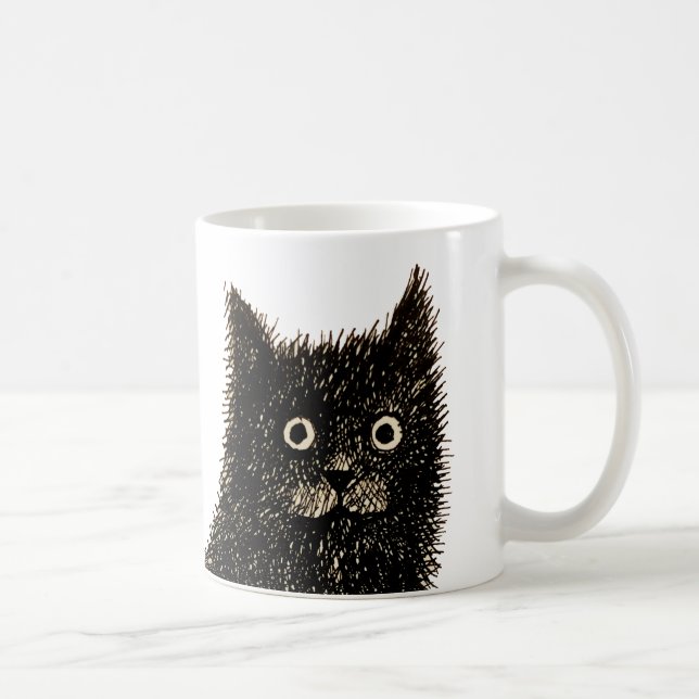 Svart skorpig katt kaffemugg (Höger)
