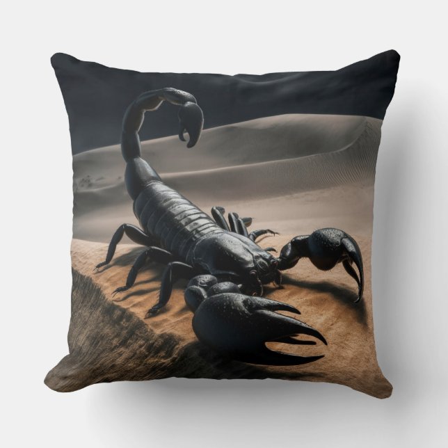 Svart Skorpion Kudde (Framsida)