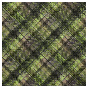 Svart, skotsk tartan-grönt tyg