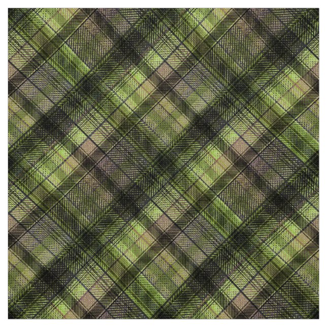 Svart, skotsk tartan-grönt tyg (Provkarta)