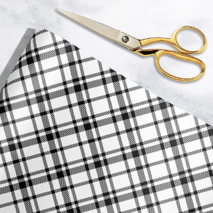 Svart skotsk Tartan-rutig semester Presentpapper